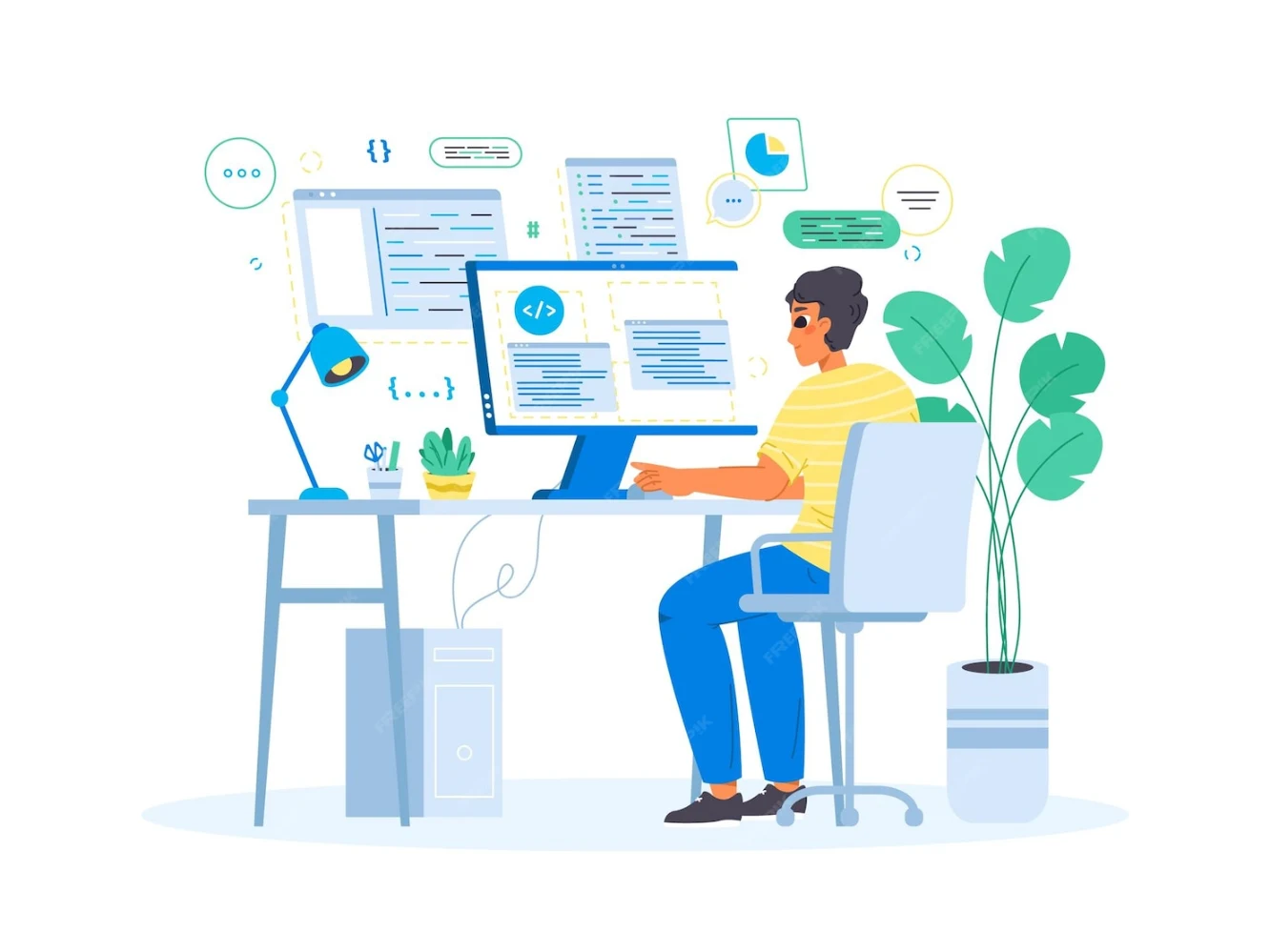 web designer illustration