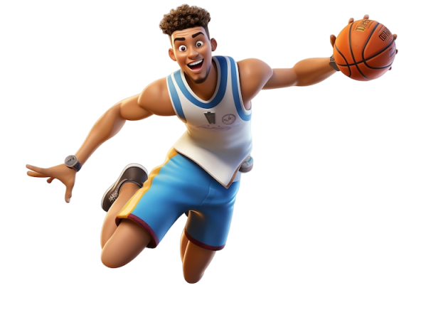 3d character young athlete basketball