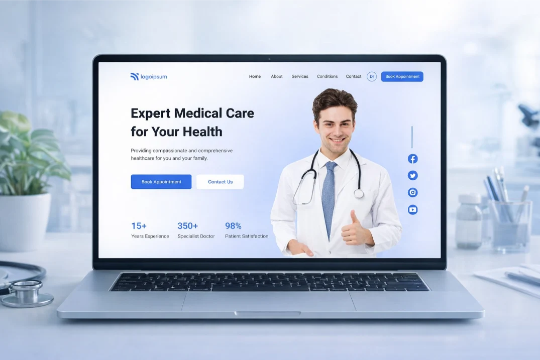 doctor website with appoitment booking webofolio