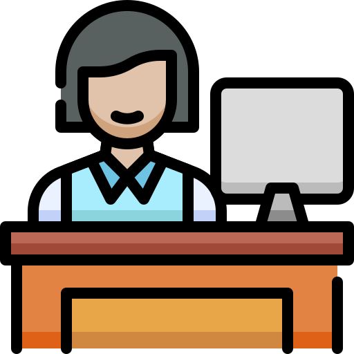 Lawyer front desk icon