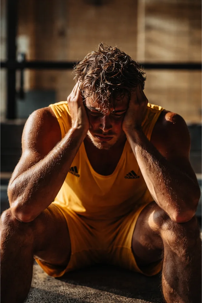 frustated athlete
