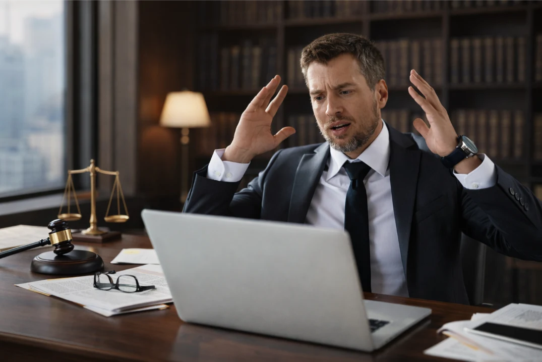 frustrated lawyer