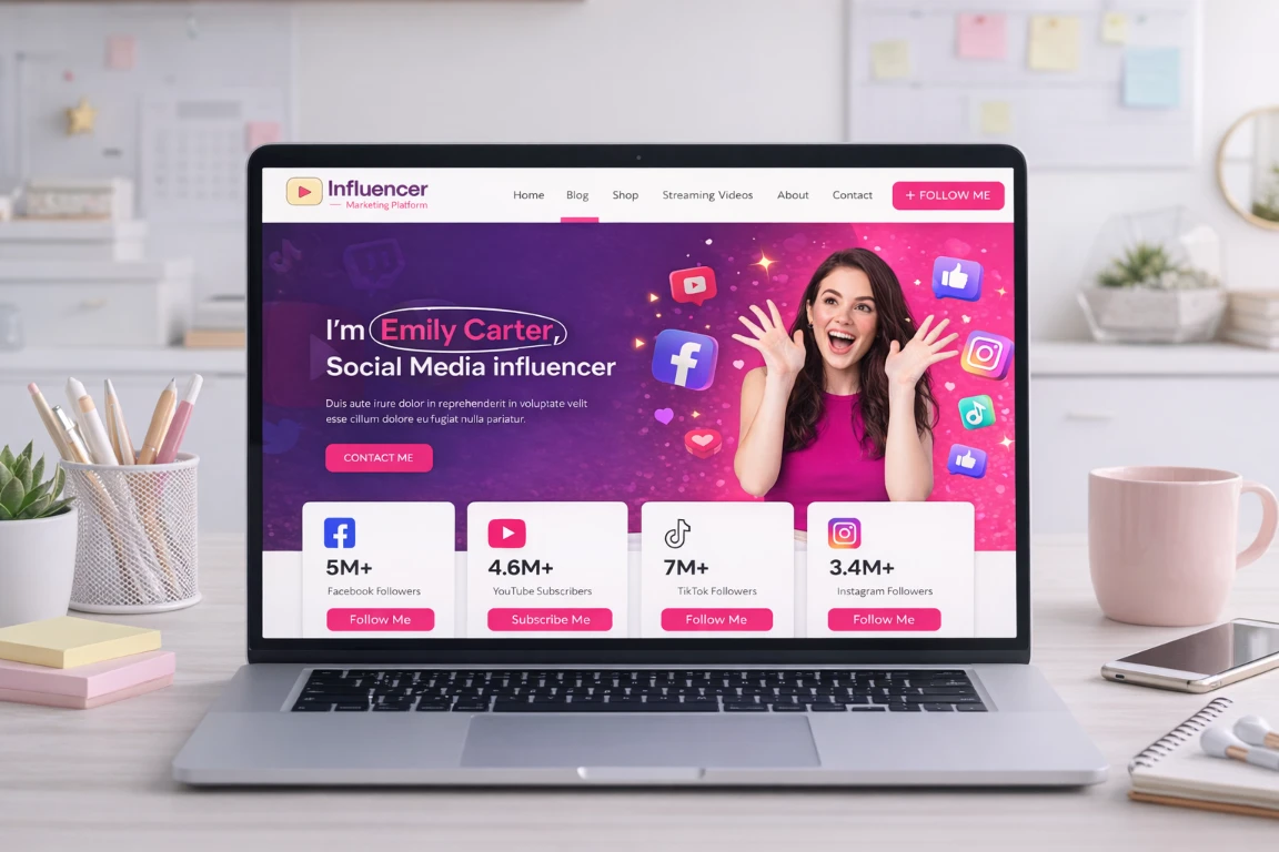influencer portfolio website