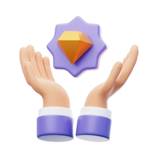 Content Creator purple trust icon 3d