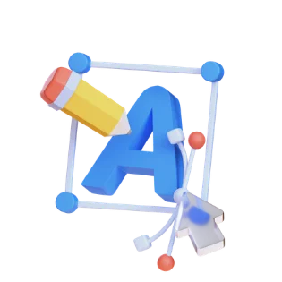 Font design 3d Icon
