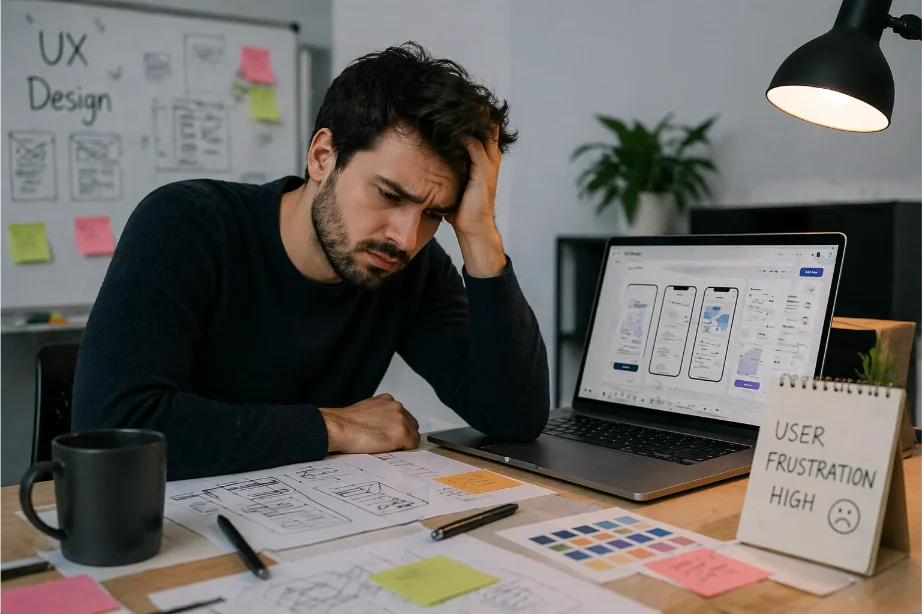 Frustated UX designer