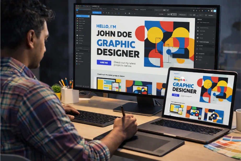 graphic design website development