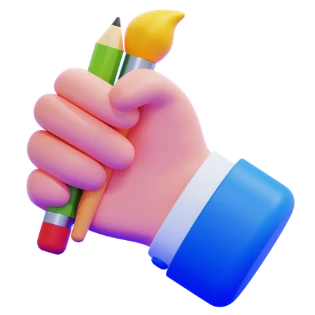 Makeup Artist graphic designer style 3d icon