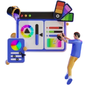 UI designer Picking Color 3d Icon