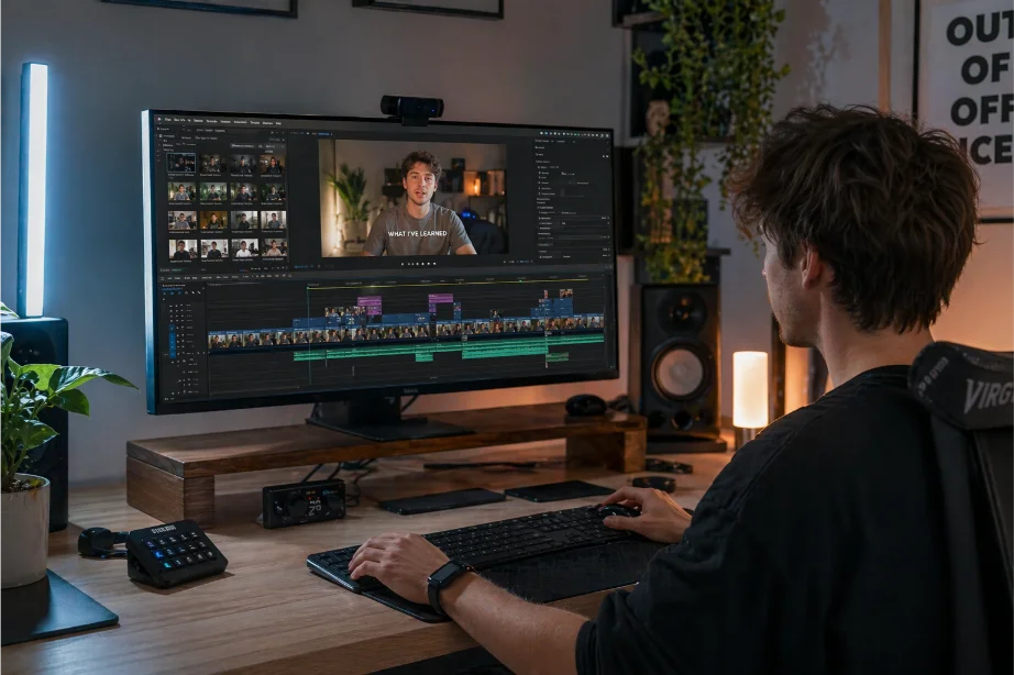 youtube video editor portfolio workstation