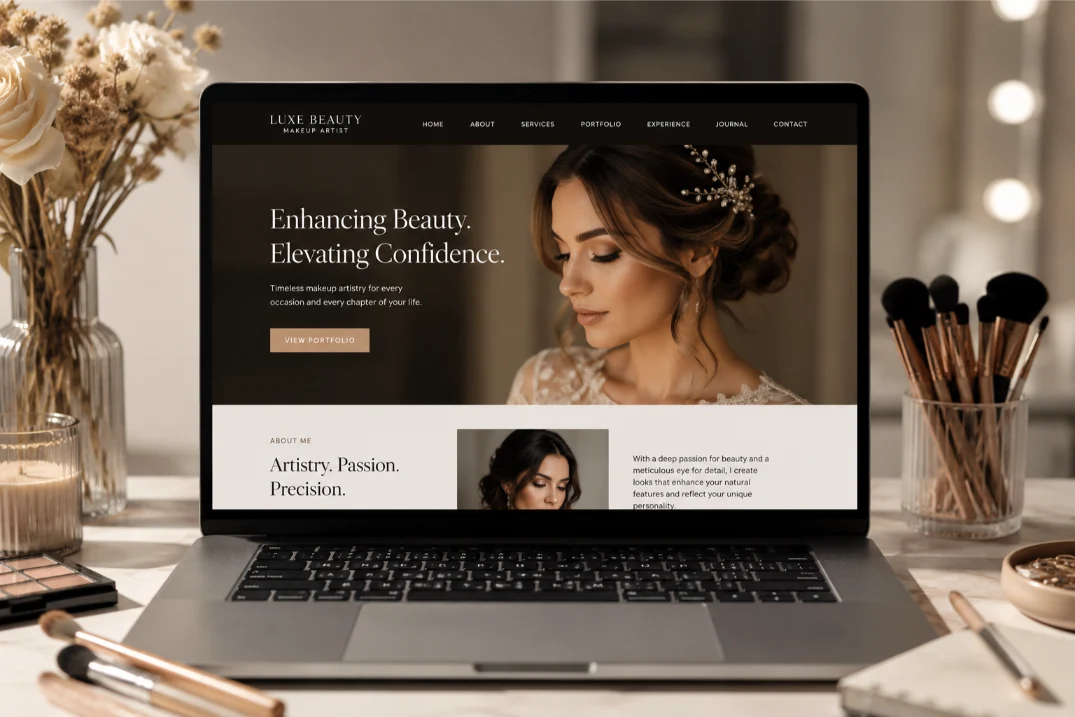 Bridal Makeup artist portfolio website