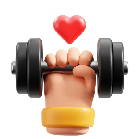fitness heart 3d icon