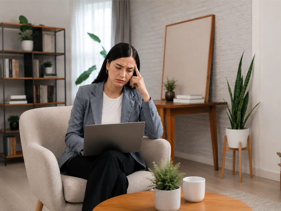 frustrated psychologist