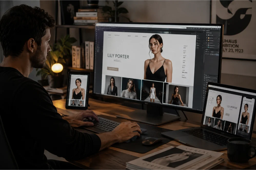 Model web design model portfolio website