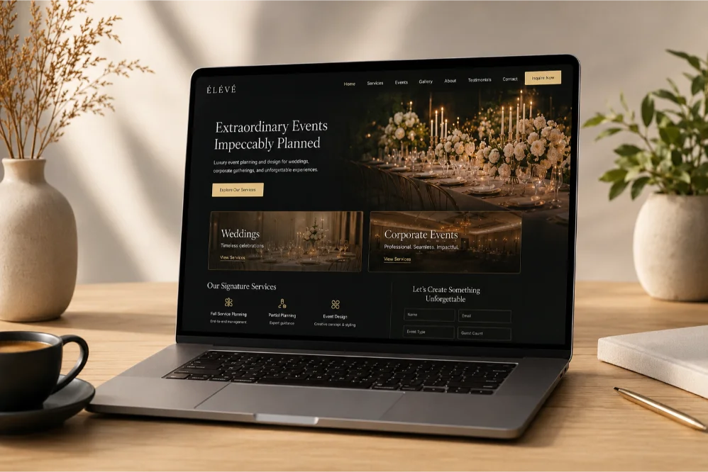event planner website launch
