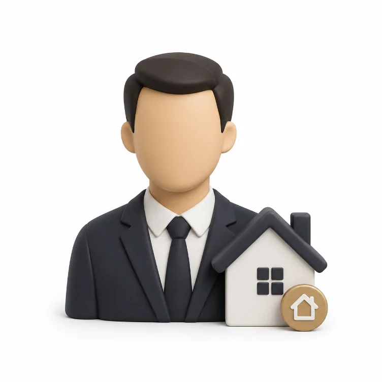 real estate agent 3d icon