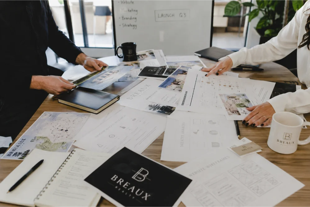 real estate agent website wireframing