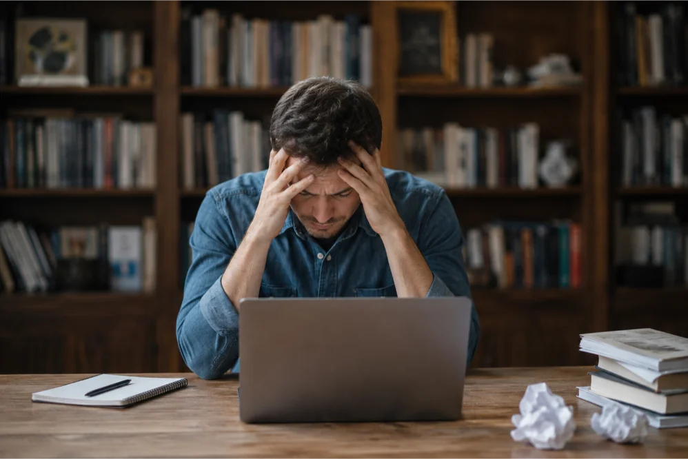 stressed author