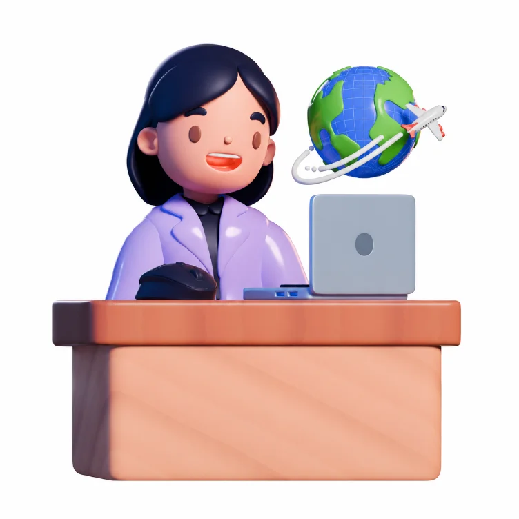 travel planner 3d icon